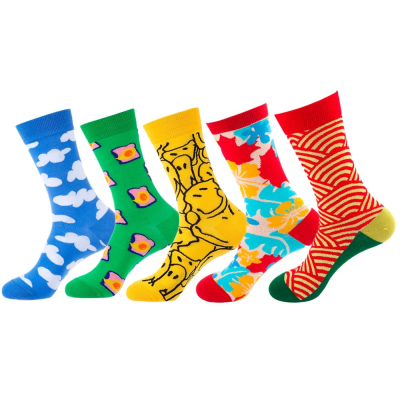 Aqua Sky Rainbow Burst Colorful Socks Collection
