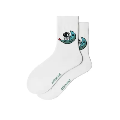 Cartoon Astronaut Couple Socks – Cute Creative College Style - Variation 1