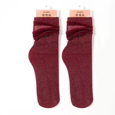 Elegant Sheer Mesh Glass Silk Socks – Ultrathin & Fabulous for Summer - Red