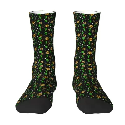 Green Galaxy Socks - Black & Green