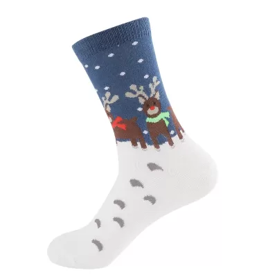 Merry Christmas Reindeer Socks - Dark Gray