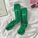 Pink Sports Socks – Spring/Autumn Cotton Style with Letter Detail - Green