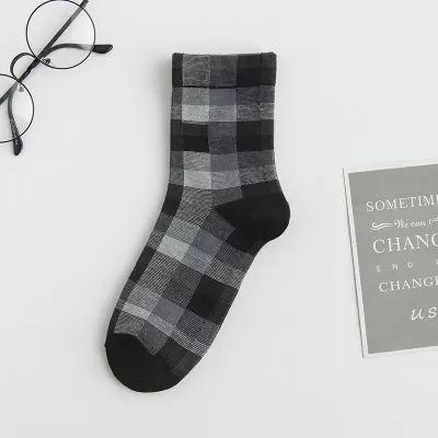 Striped Korean Socks - Black