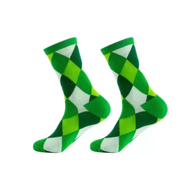 Verdant Vogue: Harajuku-Inspired Lucky Plant Socks - Stripped colorful design 5