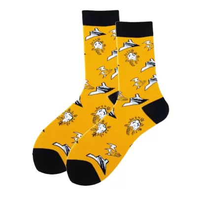 Astronaut Airplane Themed Cotton Socks – Fun Middle Tube Streetwear - Astronaut Socks style 2