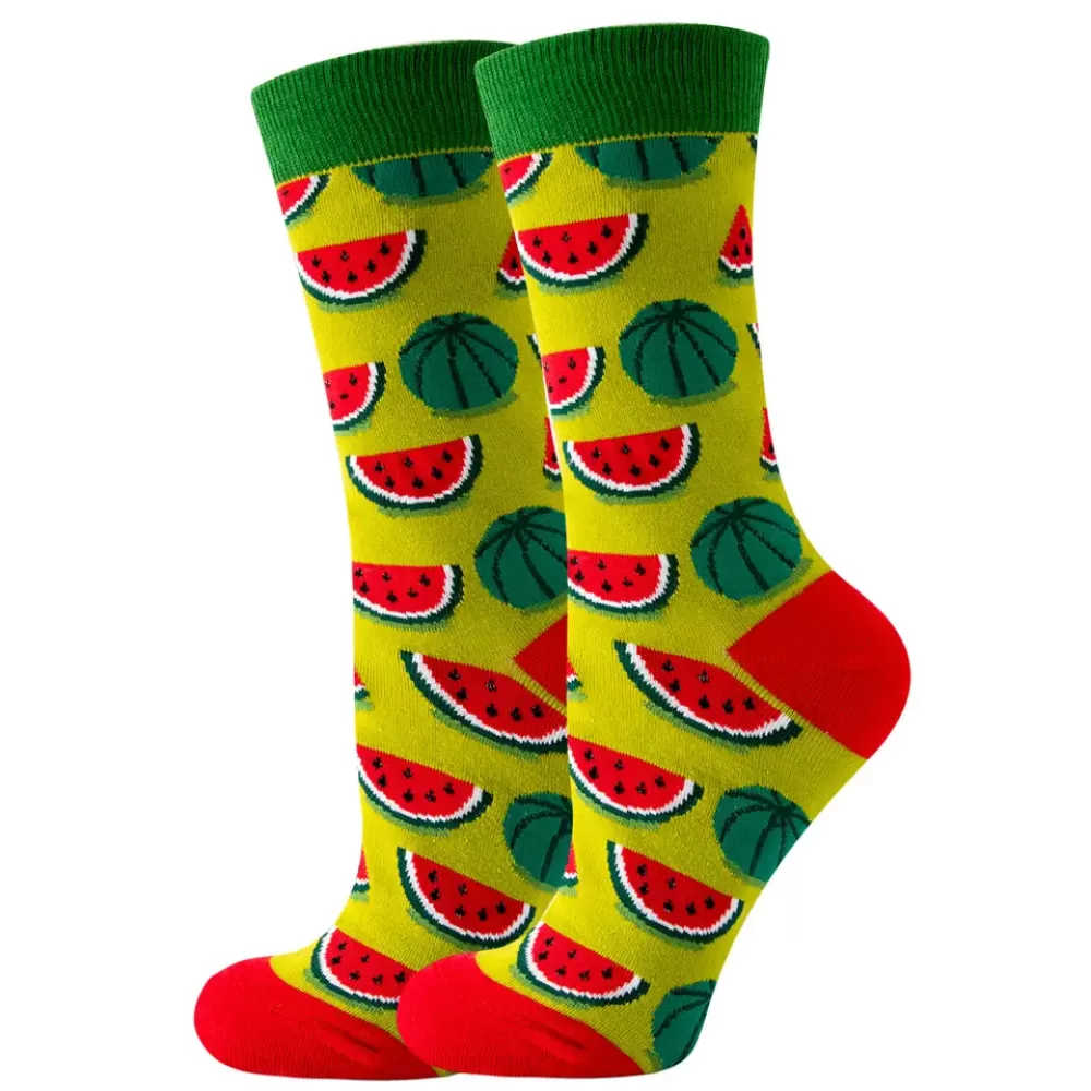 Blissful Watermelon Comfort Socks - Watermelon Color Socks