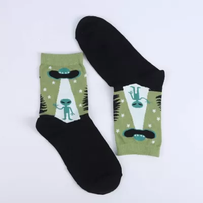 Cosmic Charm Socks - Dark Green