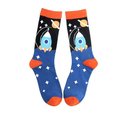 Cotton Astronaut Space Socks – Artistic and Fun - Astronaut-Space Socks style 7