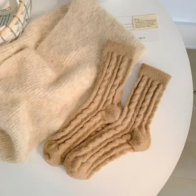 Cozy Coffee Thermal Long Socks