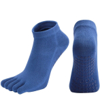 Five-toe Yoga Socks with Anti-Slip Features - Dark - Blue