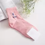 Harajuku-Inspired Astronaut Celestial Cotton Socks - Pink