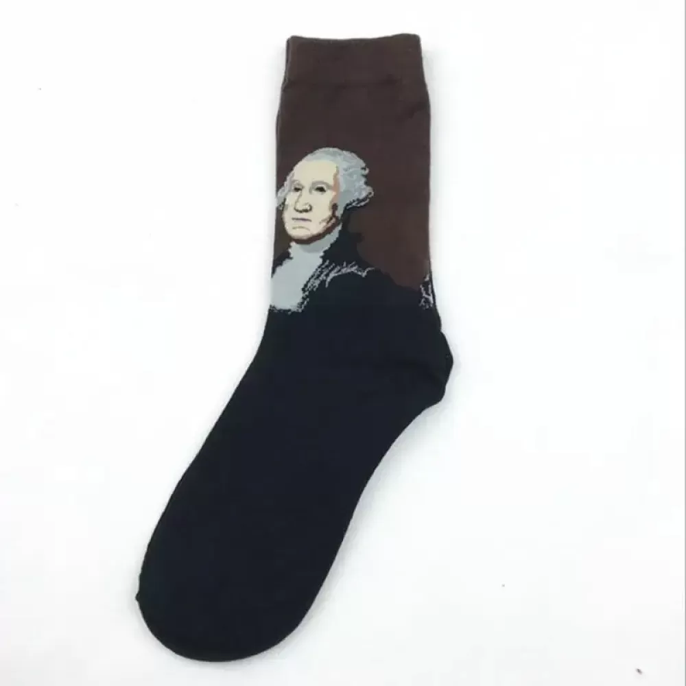 Liberty in Red: Artistic Socks - Red Statue Edition