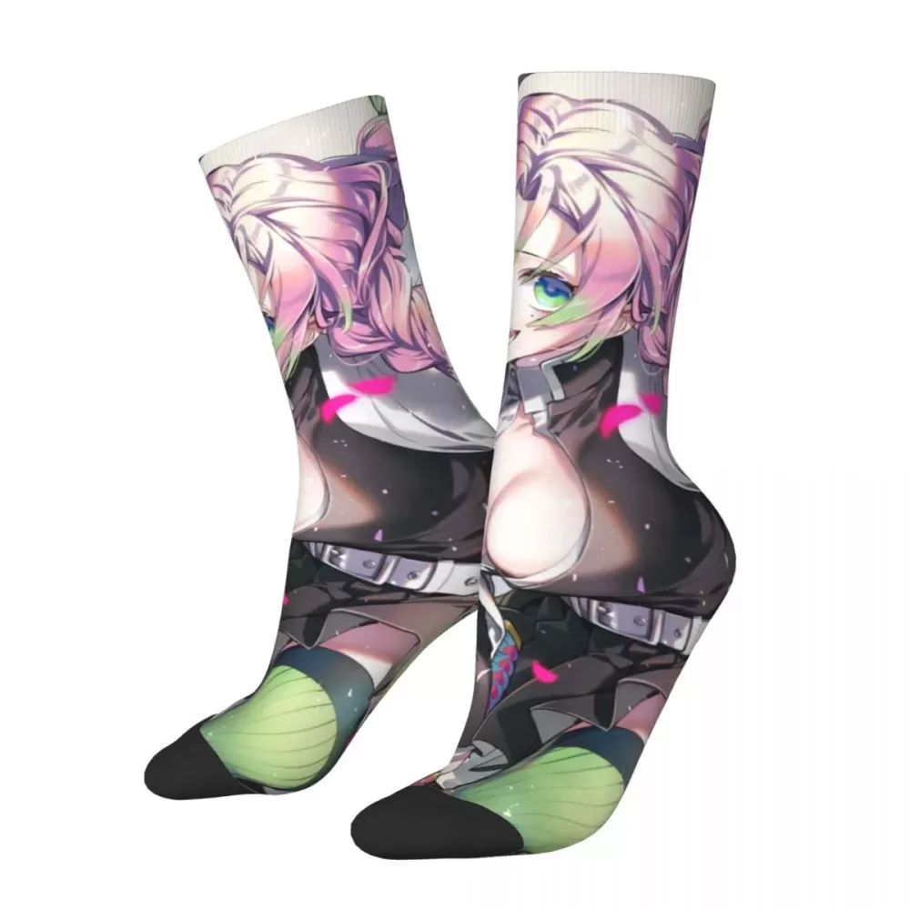 Love Hashira Charm: Kanroji Mitsuri Demon Slayer Socks - One Size