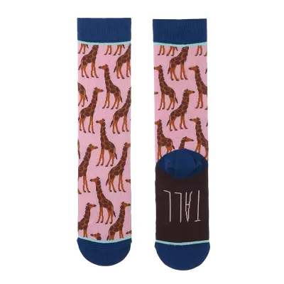 Pink Giraffe Print Socks