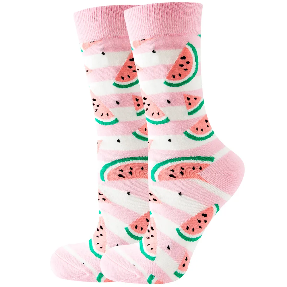 Pink Watermelon Design Socks