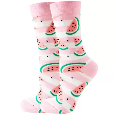 Pink Watermelon Design Socks