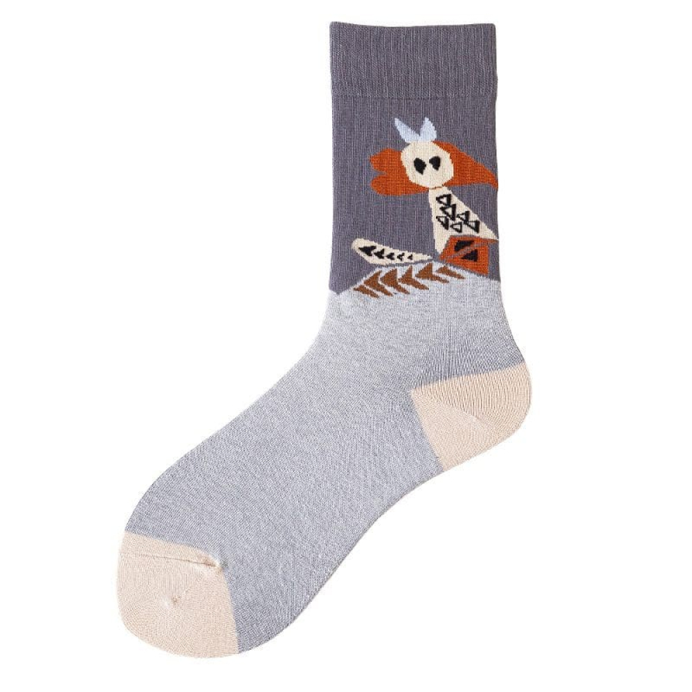 Spectrum Gray Abstract Patterned Socks