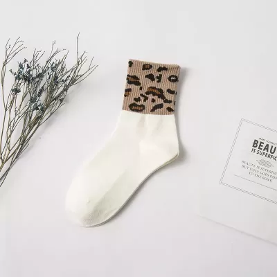 Spotlight Stride: Leopard Print Socks - Style 2