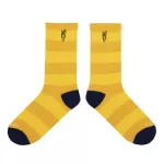 Stripe Carrot Embroidery Socks – Unisex Air Movement Fashion - Yellow