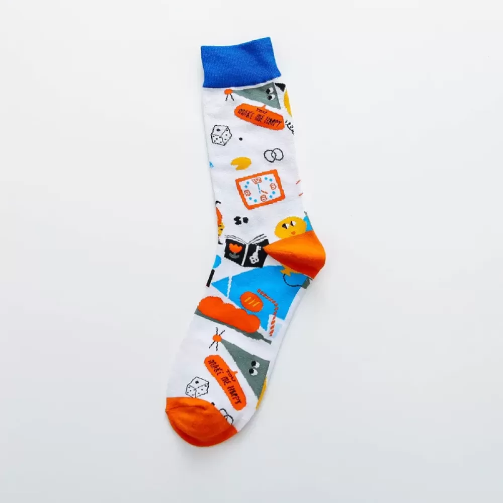 Urban Artistry: Abstract American-Style Hip Hop Socks - Art design 15