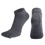 Five-toe Yoga Socks with Anti-Slip Features - Gray