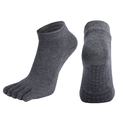 Five-toe Yoga Socks with Anti-Slip Features - Gray