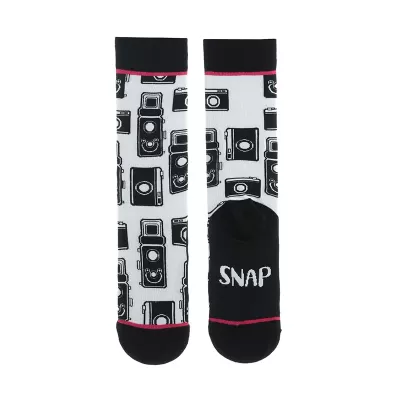 Monochrome Camera Print Socks