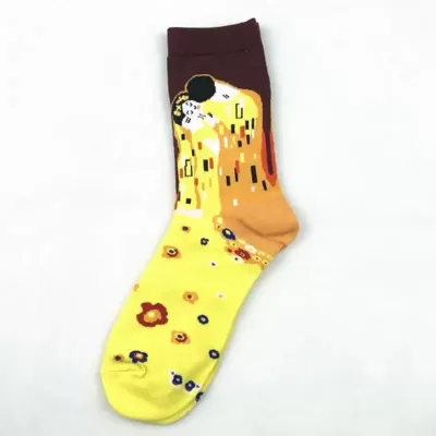 Pearl of Art: Van Gogh-Inspired Socks - Girl with a Pearl