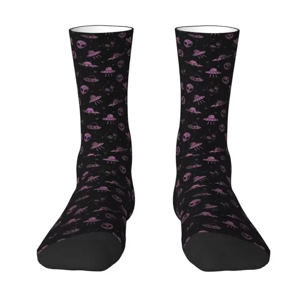 Rosy Alien Socks - Black & Pink