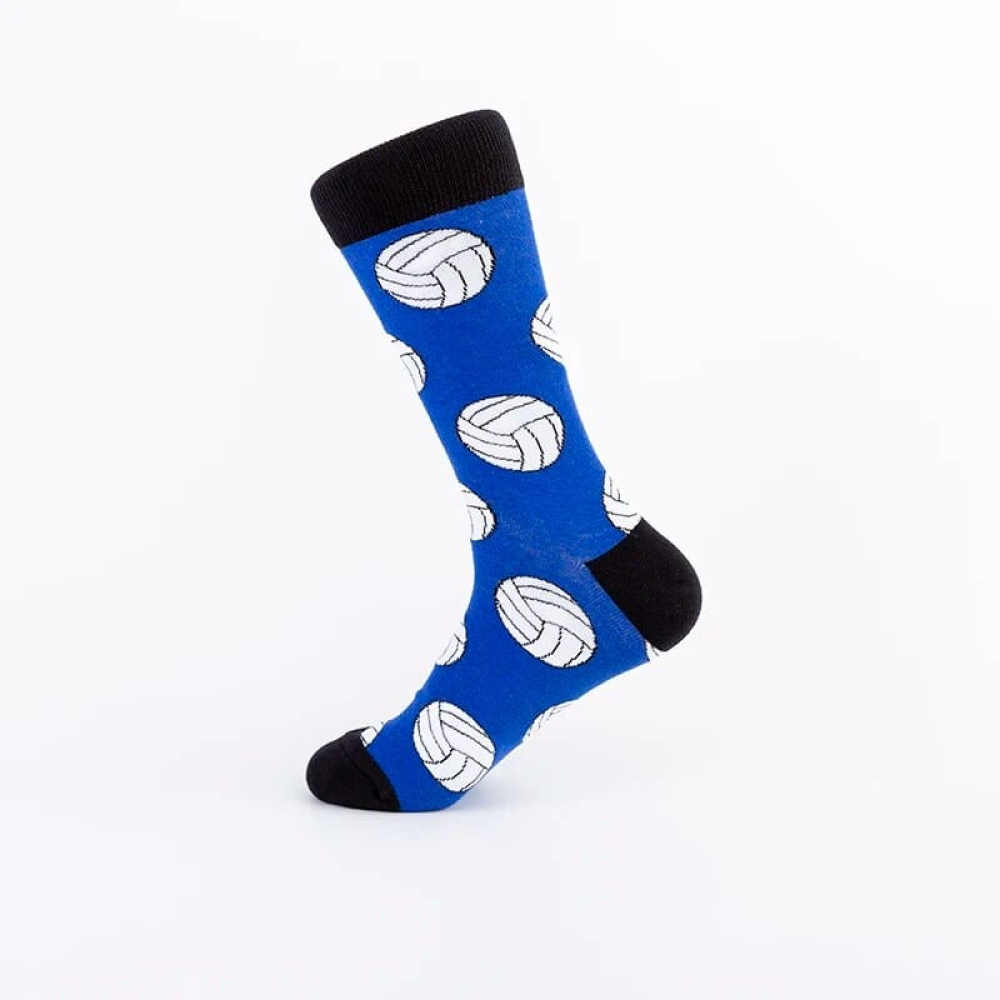 Sports-Themed Socks - Volleyball, Blue