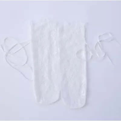 Summer Floral Lace Transparent Socks – Sexy Mesh Elegance - White