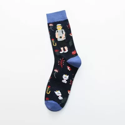 Urban Artistry: Abstract American-Style Hip Hop Socks - Art design 14