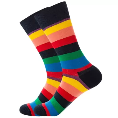 Vibrant Rainbow Spectrum Comfort Socks in Bright Colors