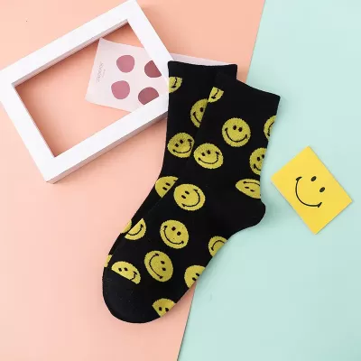 Yellow Smiley Face Socks - Sunshine Spark Socks