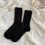 Arctic Velvet Black Tube Socks - Winter Warmth