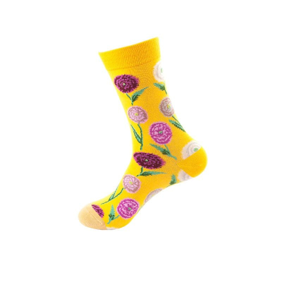 Bloom Bright Floral Pink Socks Collection.