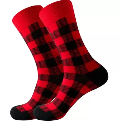 Burgundy Red Line Burst Socks Collection