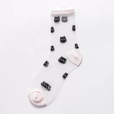 Chic Lace Mesh Fishnet Ankle Socks – Sexy Transparent Stretch for Women - Kawaii sheer design 9