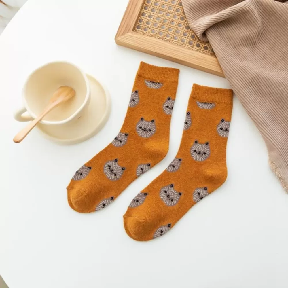 Forest Friends: Kawaii Creature Socks - Brown