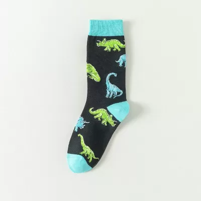 Jurassic Jive: Dinosaur Dream Socks - Black