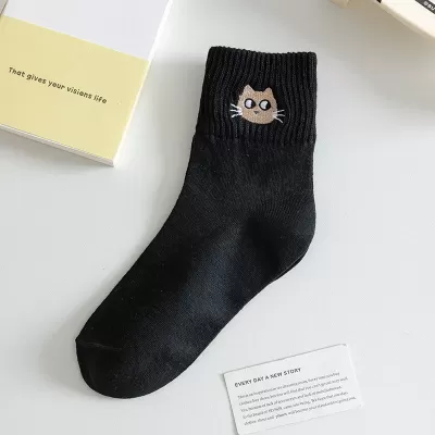 Midnight Meow: Black Cat Socks