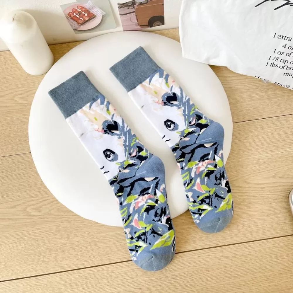 Panda Play: Colorful Autumn Socks Style 3