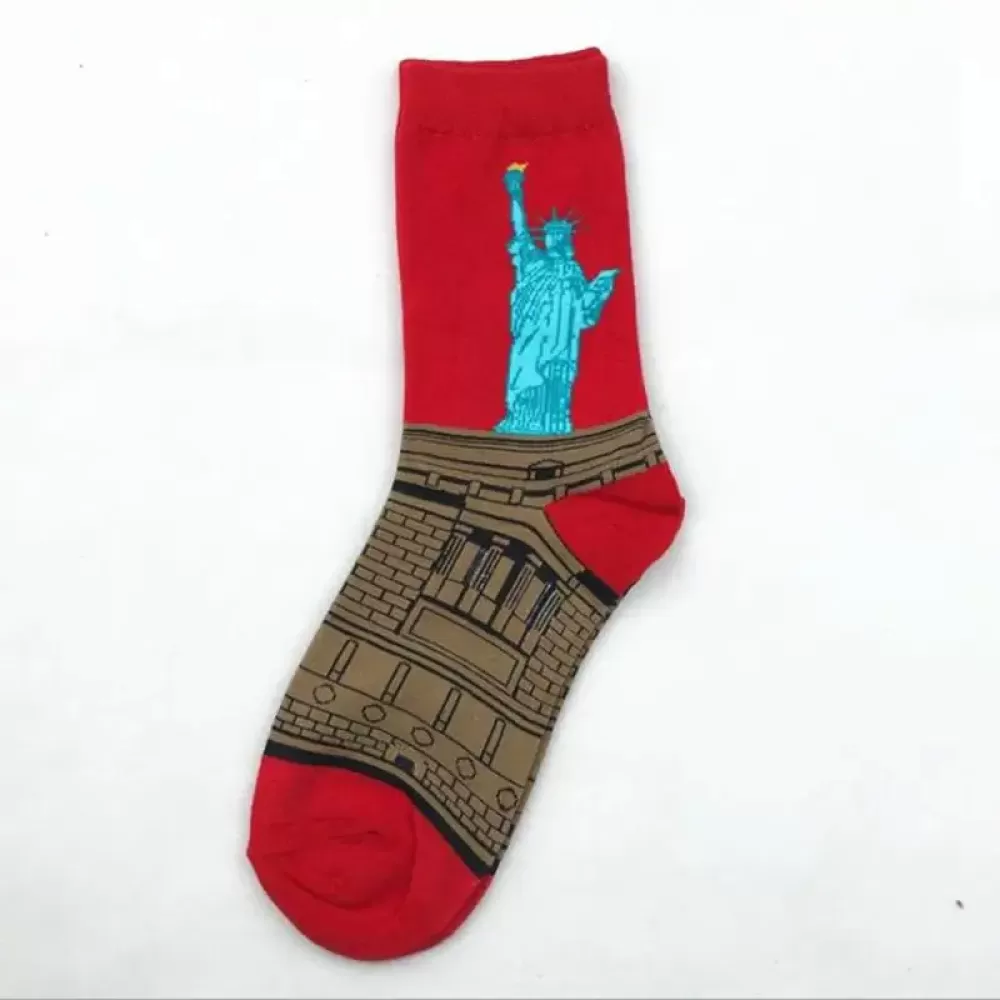 Pharaohs Red: Artistic Socks - Red Pharaoh