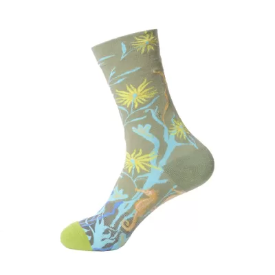 Artistic Flair: French Oil Painting Inspired Cotton Socks - Artistic design 18