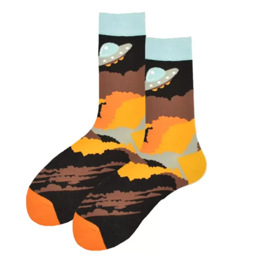 Astronaut Pattern Socks – Cool Colorful Socks - Astronaut Socks style 6