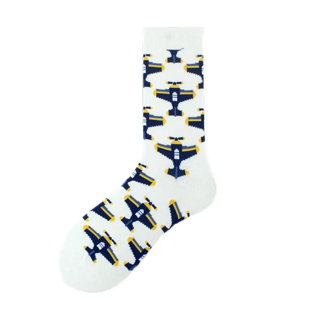 Aviation Dress Socks - White