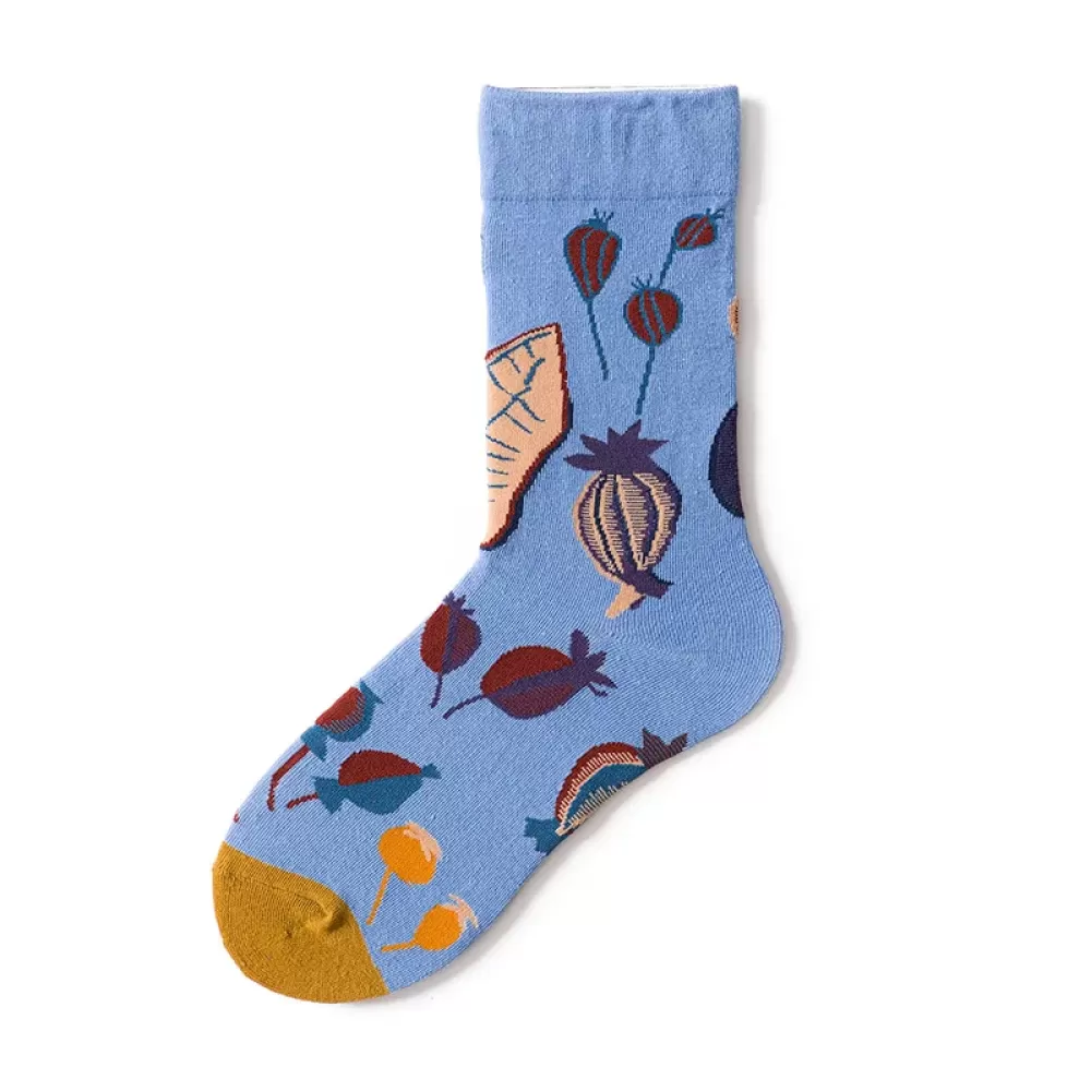 Blue Sky Cozy Combed Cotton Blue Socks