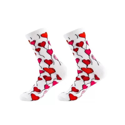 Chic Charm: Pink Red Lips Long Socks for Women - Lovely design 7