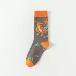 Cretaceous Cool: Dino Dash Socks - Gray