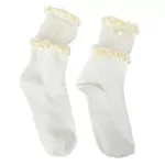 Elegant Lace Bowknot Y2K Lolita Mid-Calf Socks – Chic & Breathable - Beige